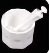 CONJUNTO GRANDE ALMOFARIZ + PILÃO POLIPROPILENO BRANCO